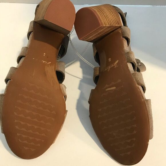 Zodiac Sandals Women's Size 8 Grey Suede Cut-Outs Back-Zip Block Heel NWOT - Picture 12 of 13